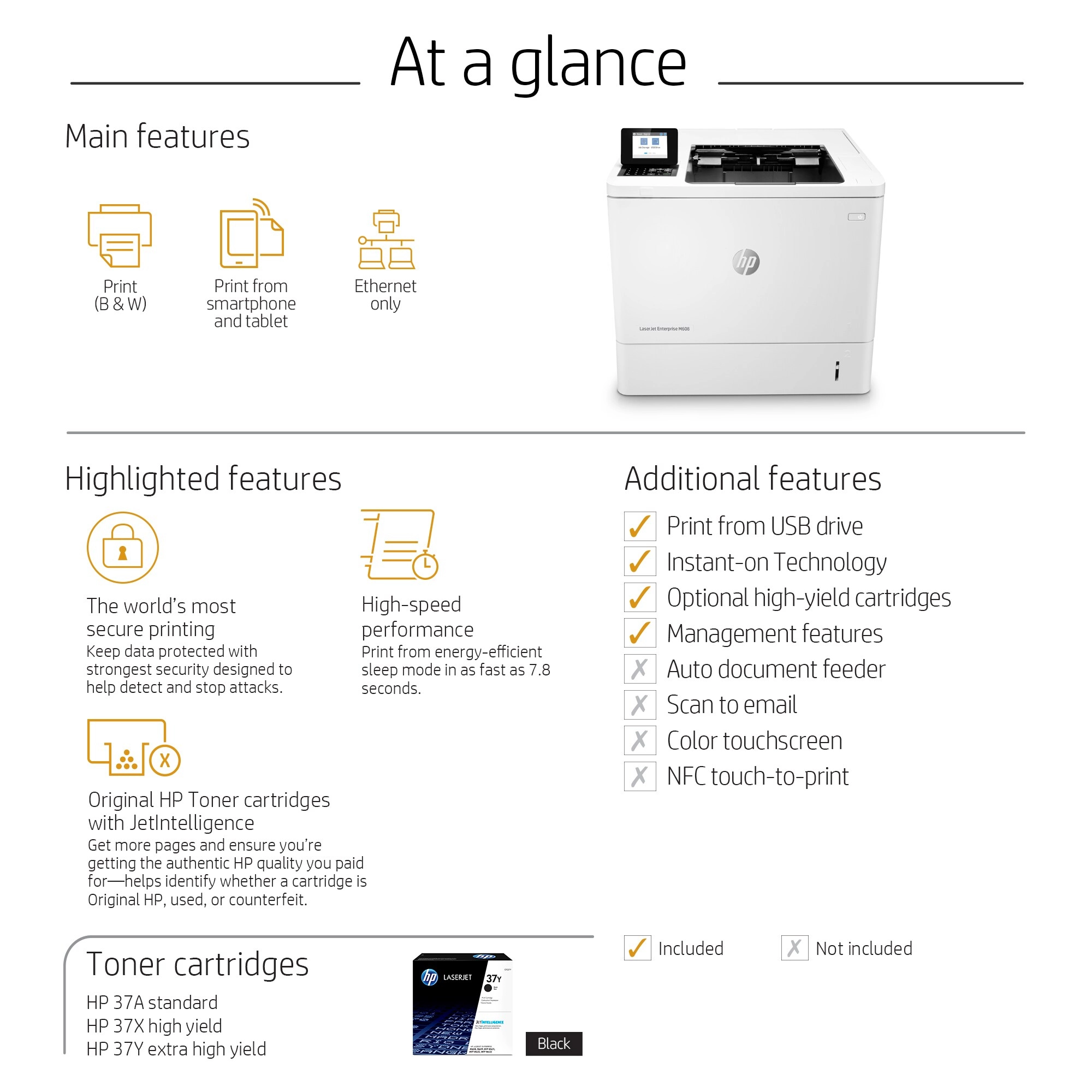 LaserJet Enterprise M608N