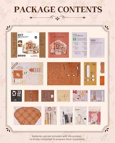 DIY Miniature Dollhouse Kit - Elsa's Tailoring