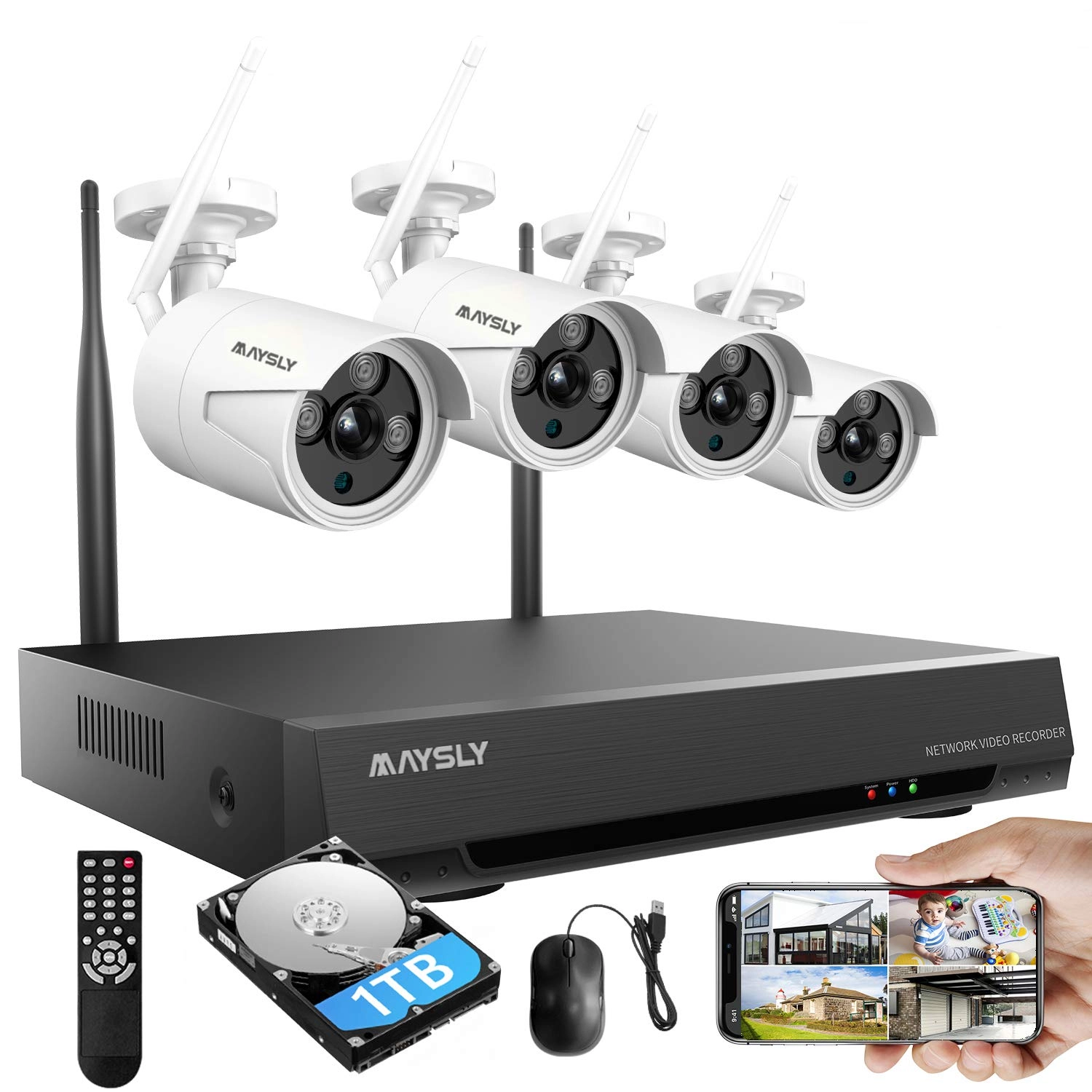 Aode 8CH NVR + 1080P IP Camera
