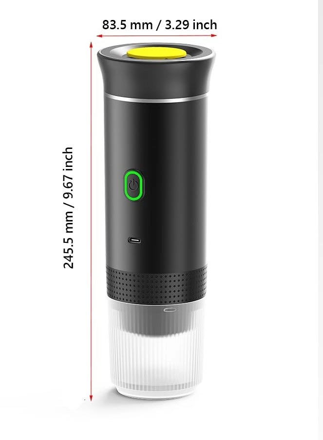 Portable Electric Self-Heating Espresso Machine - Car Mini Rechargeable Type-C USB