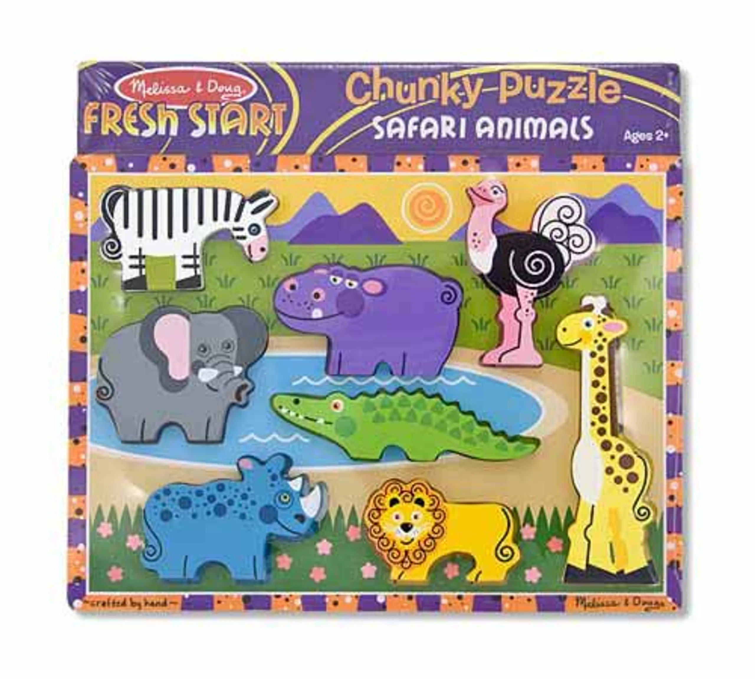 Chunky Puzzle Safari Animals - 2 years & above 8 pieces