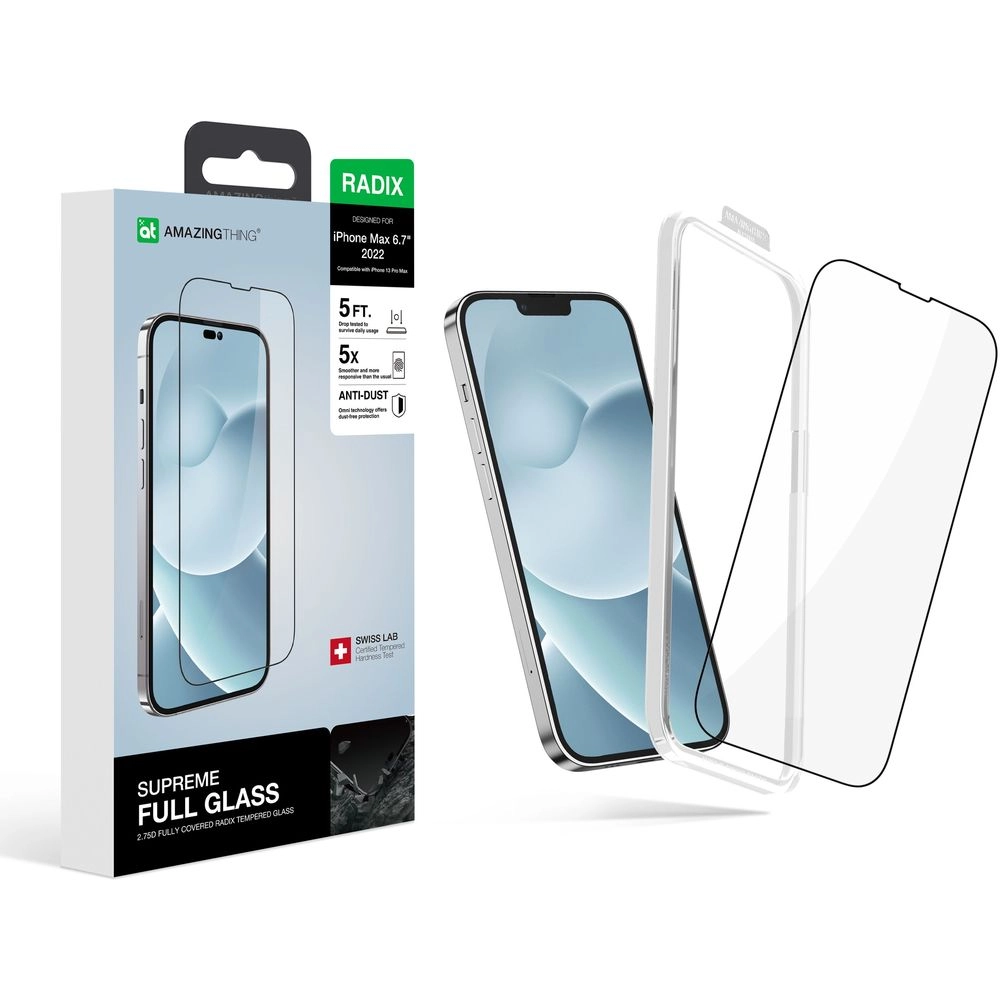AMAZINGthing HD Tempered Glass Screen Protector for iPhone 14 Plus
