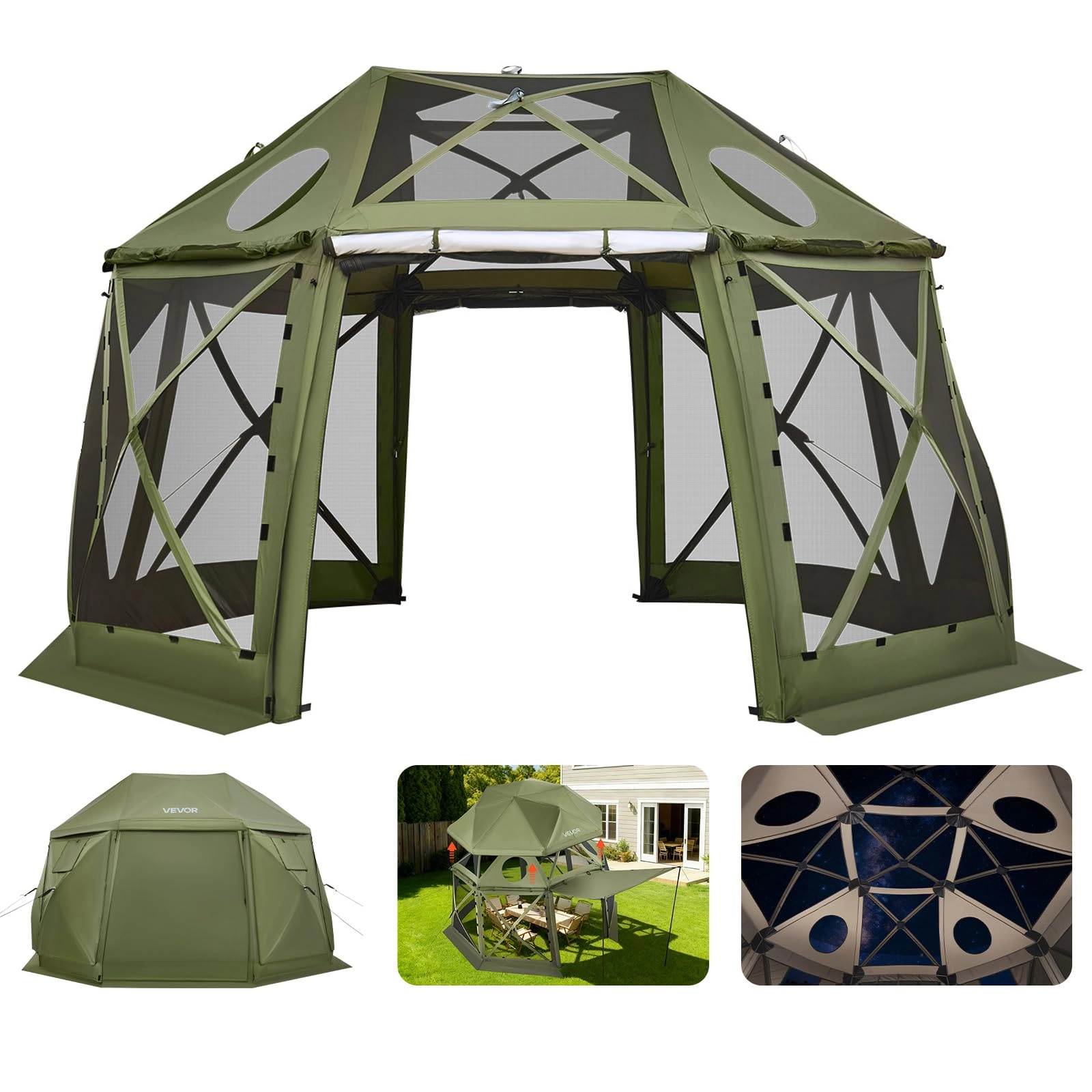 Vevor Pop up Gazebo Screen Tent - 13x13ft