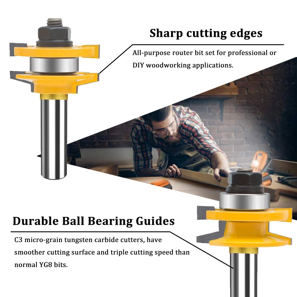 Router Bit Wood Cutter - 1/2-Inch 3PCS