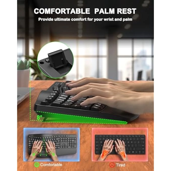 ERGONOMIC WIRELESS KEYBOARD - Wireless