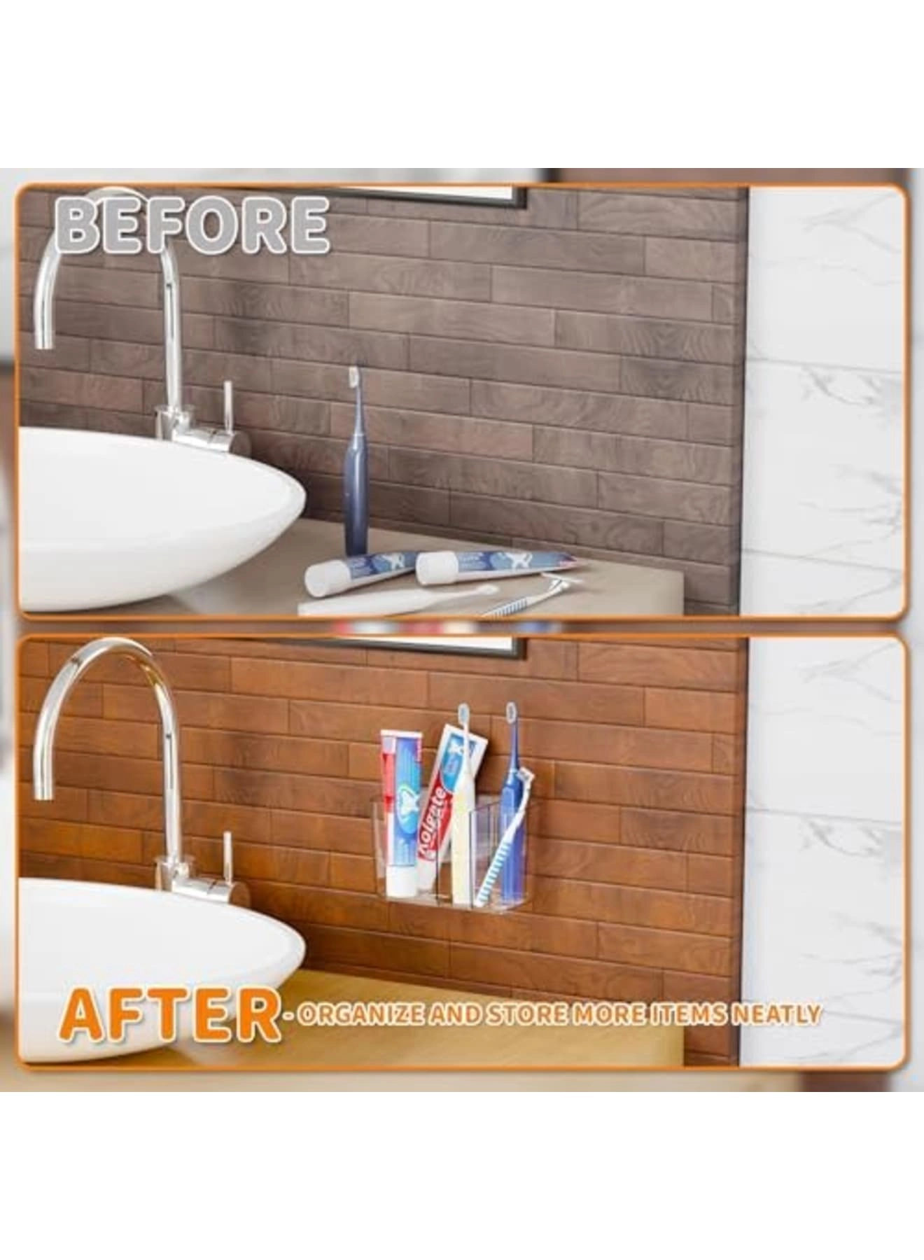 Toothbrush Holder - 4 Wall Mounted