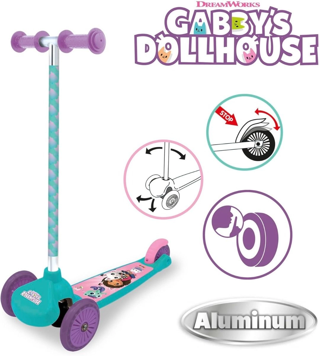 Gabby Twist 3-Wheel Kick Scooter