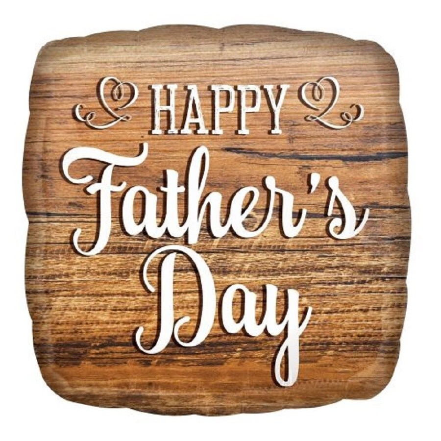 S40 Happy Fathers Day Burst Foil Balloon