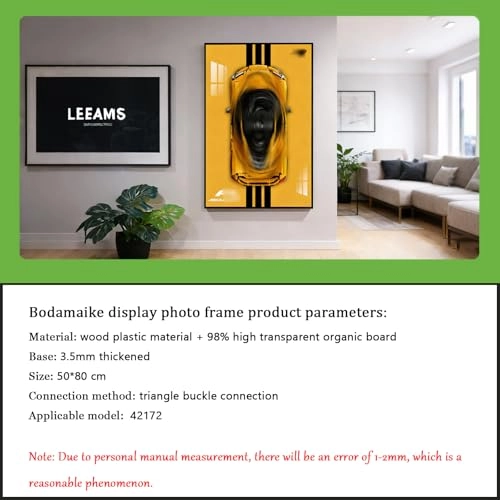 LEGO Technic F1 Racing Car Display Frame - 80 x 50 cm Acrylic