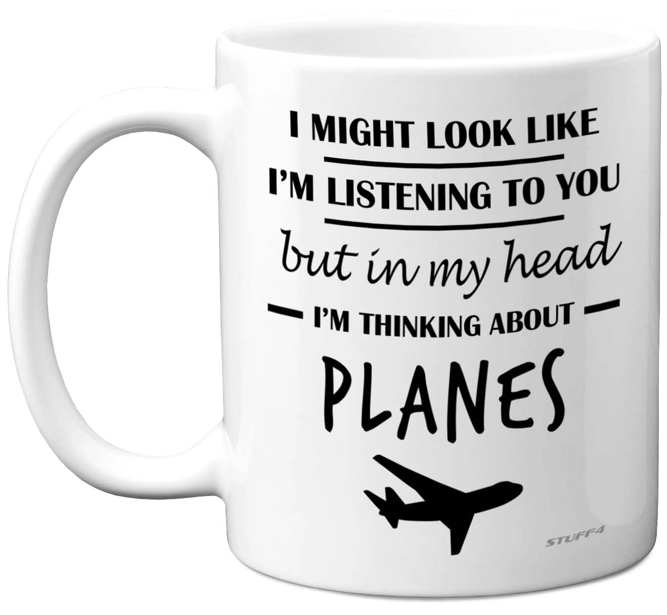 STUFF4 In My Head I'm Thinking About Planes Mug - 1 pcs