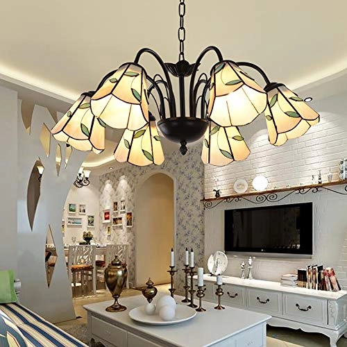 Idyllic Mediterranean Style Chandeliers - Black 6 heads