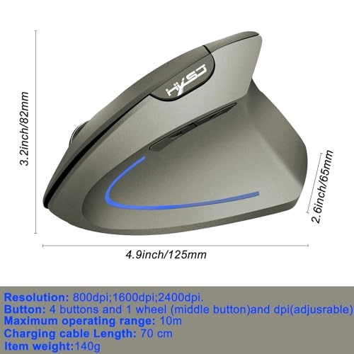 Ergonomic Wireless Mouse - USB