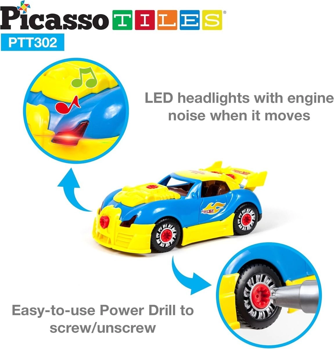 Magnetic LEd Race Car - 30 pcs