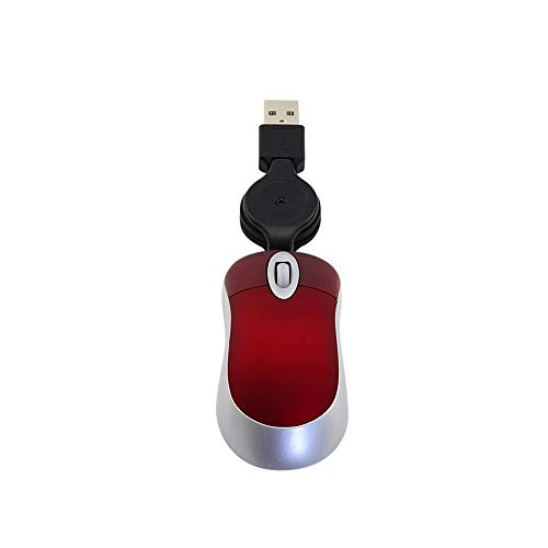 Mini Retractable Travel Optical Mouse - Wired
