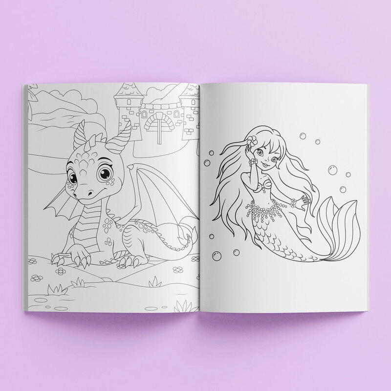 Magical Creatures Activity Sticker Book 50 pcs