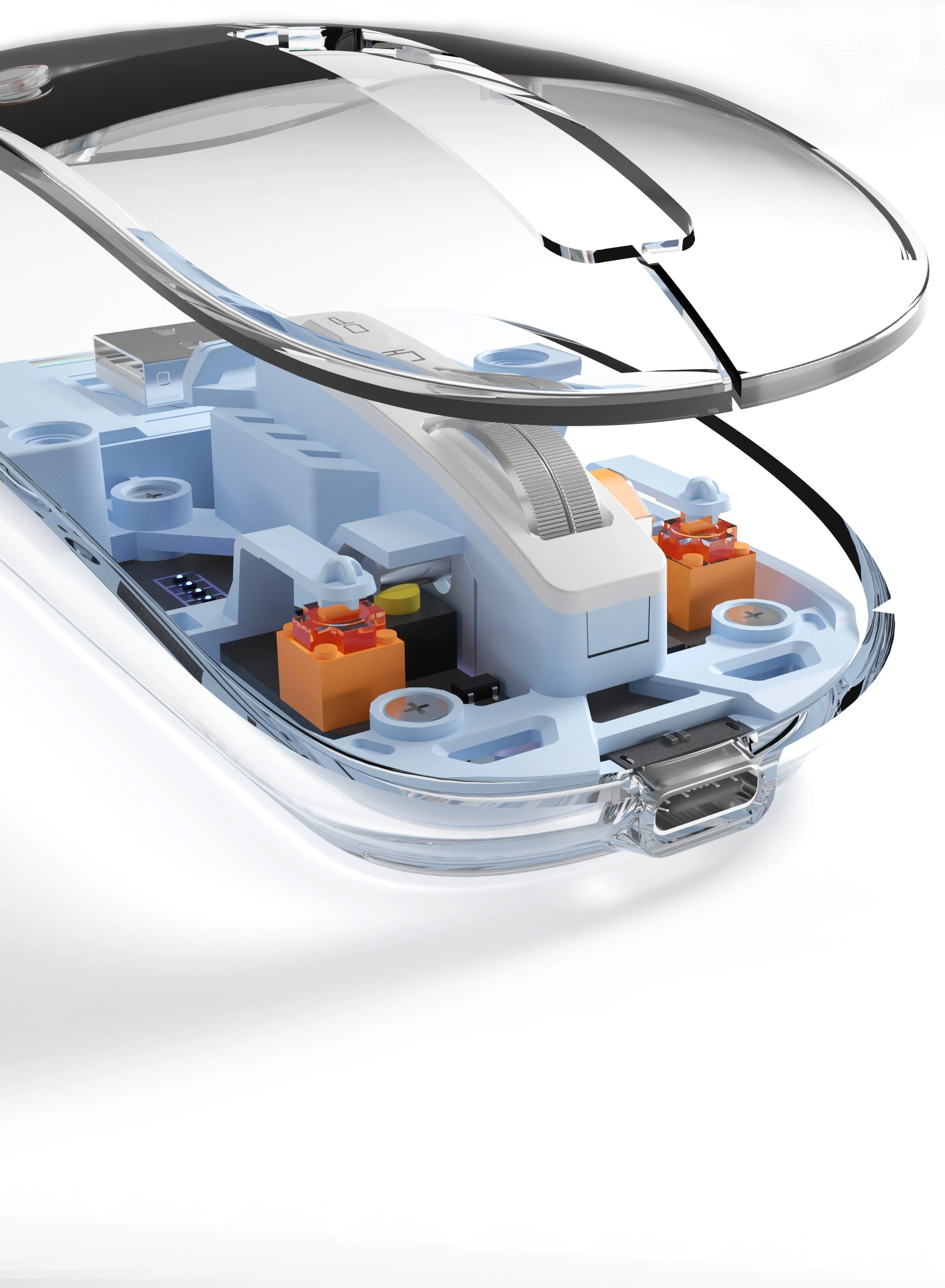 MXM-T901 Transparent Mouse - Wireless