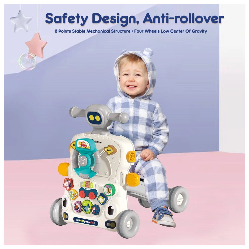 5 in 1 Baby Walker - Musical Keyboard Blue