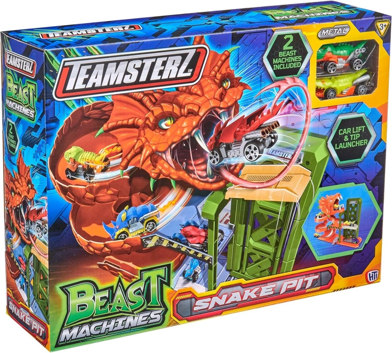 Snake Pit Garage - 2 level + Beast Machines car - 3-inch