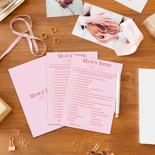 Bridal Shower Games Cards - 30 game cards Adult