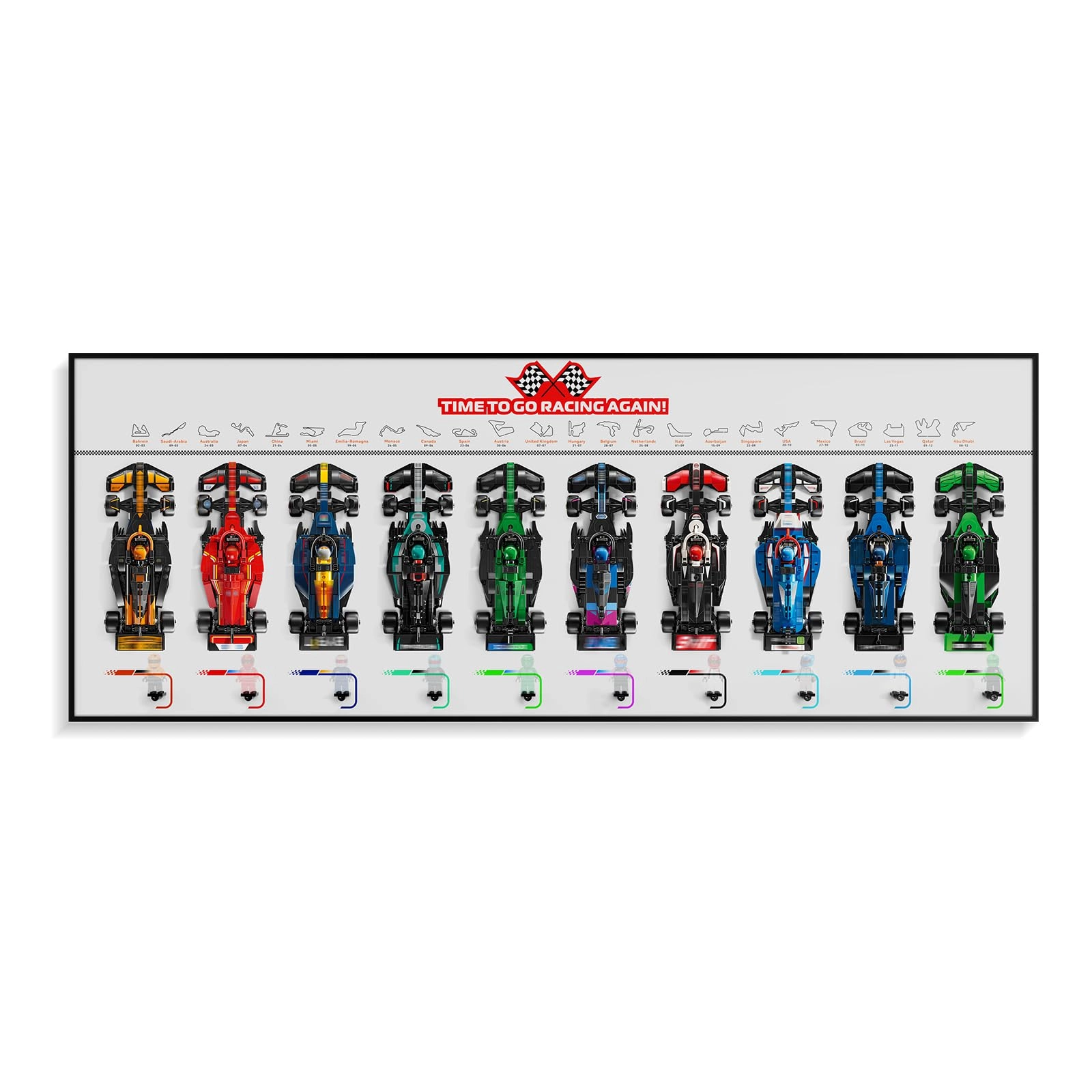 popbricks Wall Display Mount Board for Speed Champions - Sport