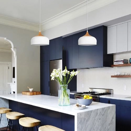 Wrought Iron Chandelier - White E27