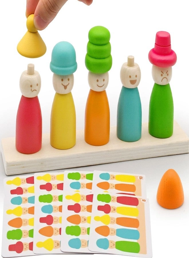 ZHX Montessori Wooden Stacking Toys - 3 4 5 6 Year Old