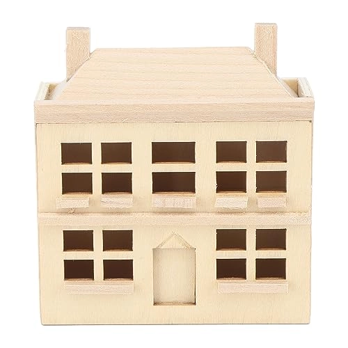 Miniature Dollhouse Villa House - 1:12 birch