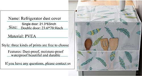 Fridge Dust-Proof Cover - Double door Flowers 1