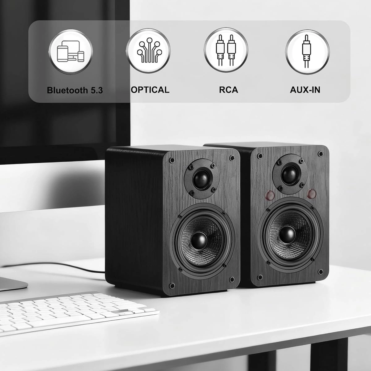 Bluetooth Bookshelf Speakers - 60W