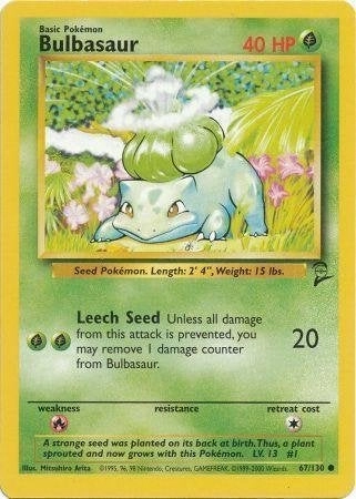 Bulbasaur 67 - Base Set 2