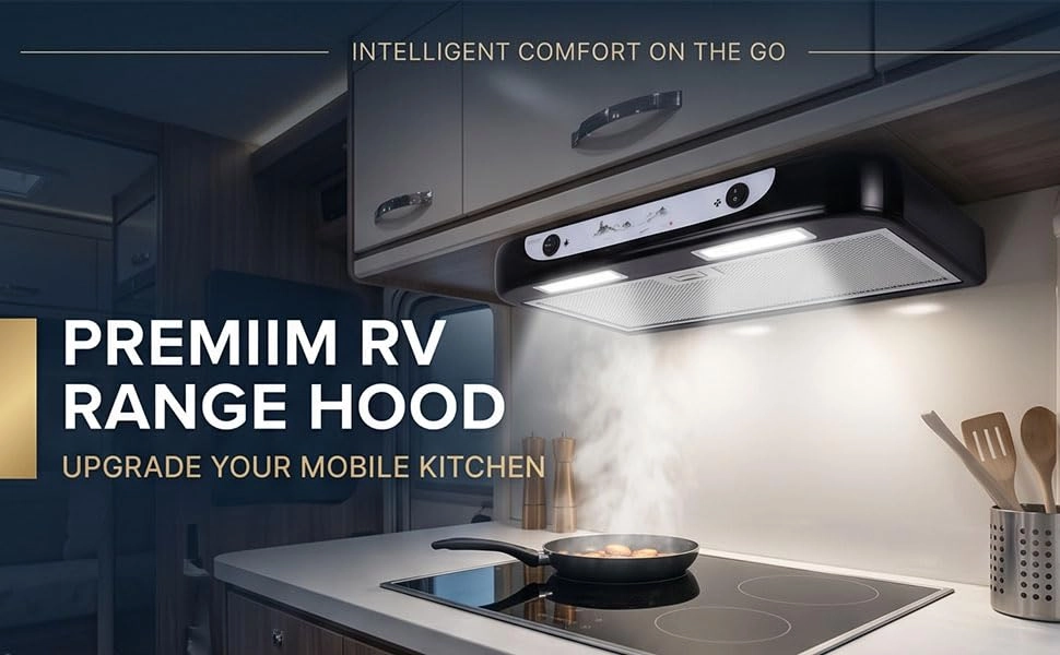 RV Range Hood - 3 Gears 12V DC