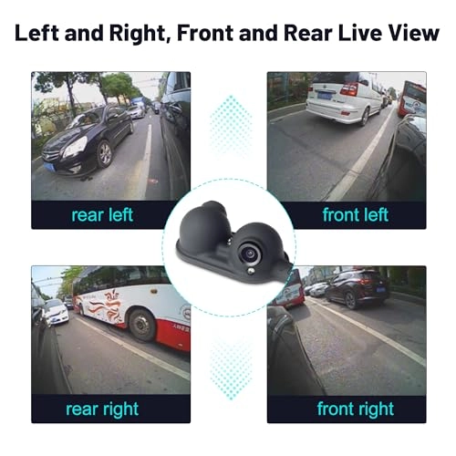 Side View Cameras - Night vision 520 TVL + Mini Video Selector - 4 Channel