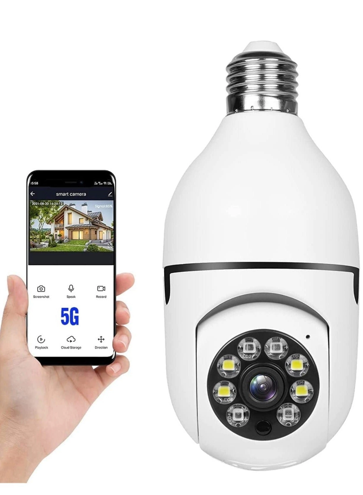 Wireless Light Bulb Camera 1080p Bundle