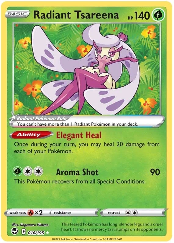 Pokémon Radiant Tsareena + Toploader - 1pcs