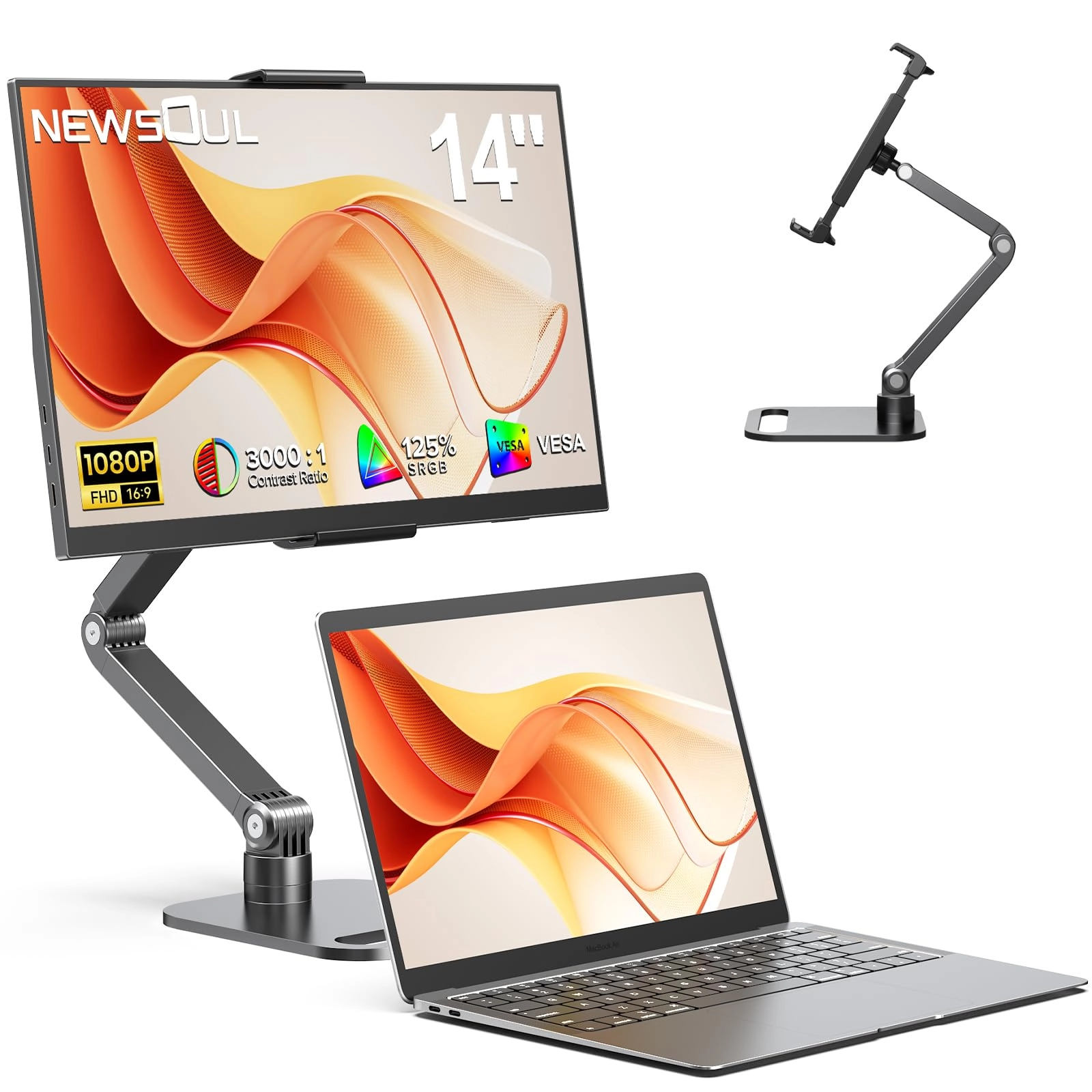Newsoul Portable Monitor - FHD 1080P 15.6-Inch