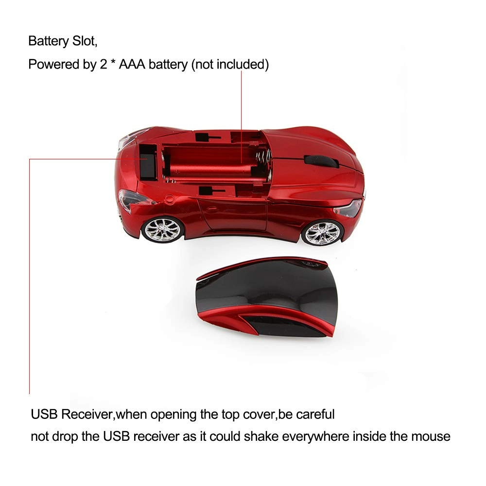 Roadster Sports Car Shape Mouse - Wireless