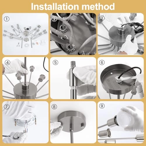 Sputnik Pendant Chandelier - Dimmable