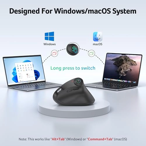 Dual Mode Ergonomic Mouse - Bluetooth 2.4G