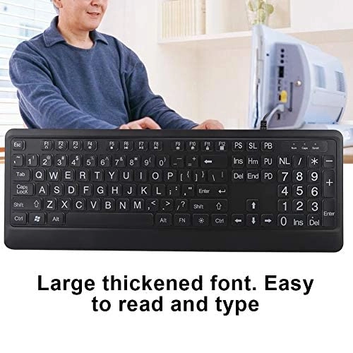 Ergonomic Large Font Print Keyboard - Qwert RF|usb