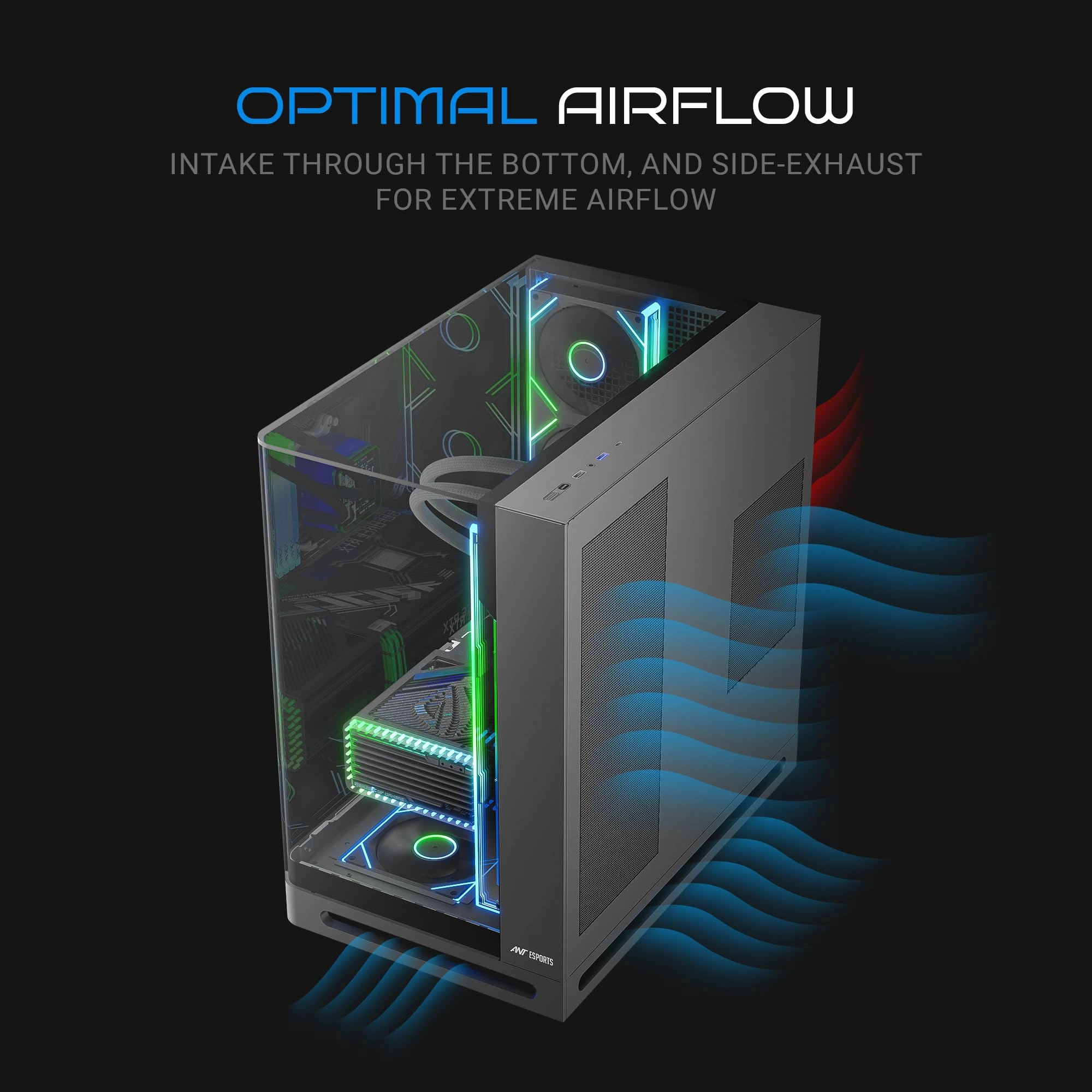 Crystal Arc Pro - Curved Front Glass Mid-Tower