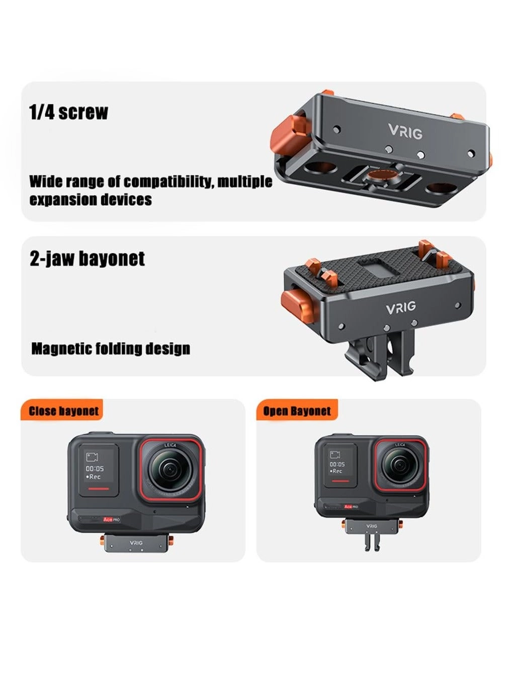AC07 - Magnetic Quick Release Adapter 1/4" Extension Bracket