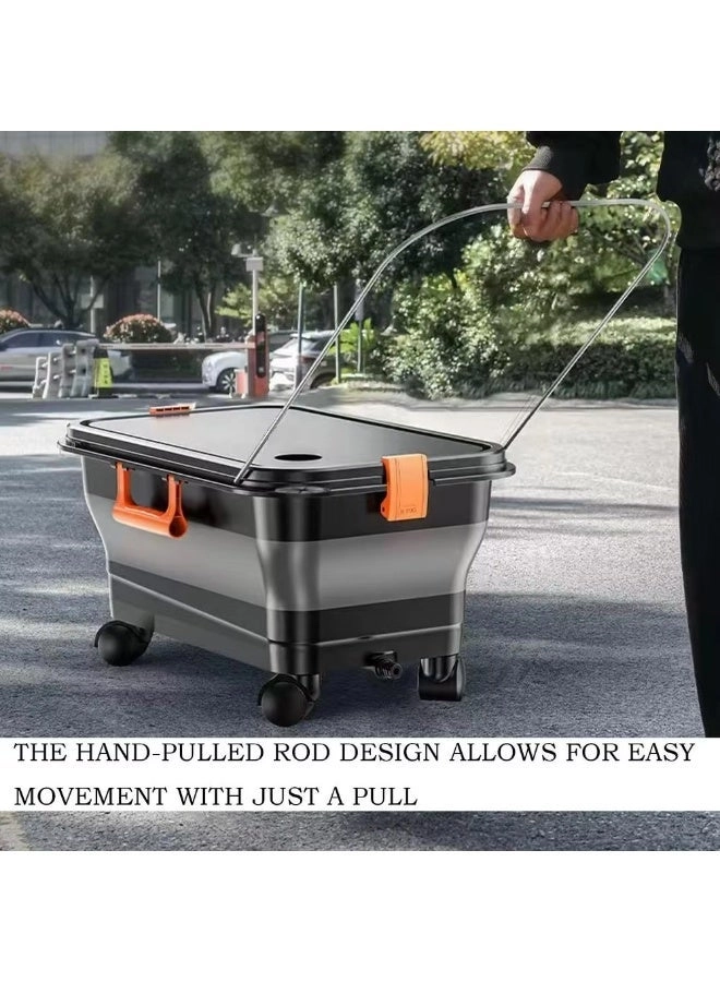 Portable High-Pressure Car Wash Machine - 450W 4000-4999mAh + Collapsible Water Tank - 5.5 Gallon 22L