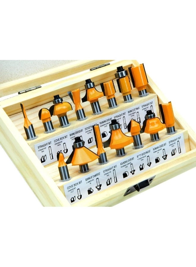 TOLSEN Router Bit Set - 15Pcs 5/16