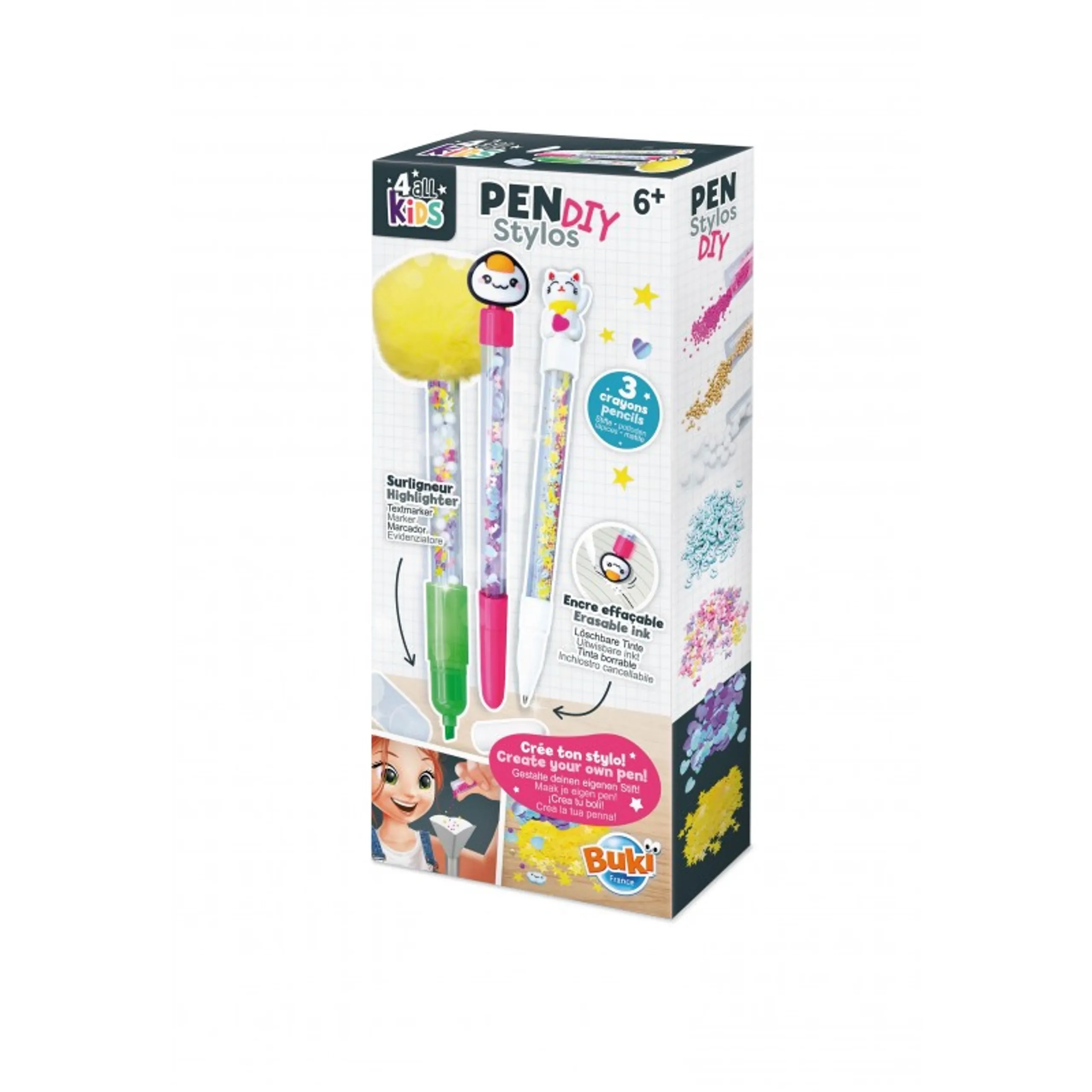 Buki France DIY Pen Kit - 2 pens 1 highlighter