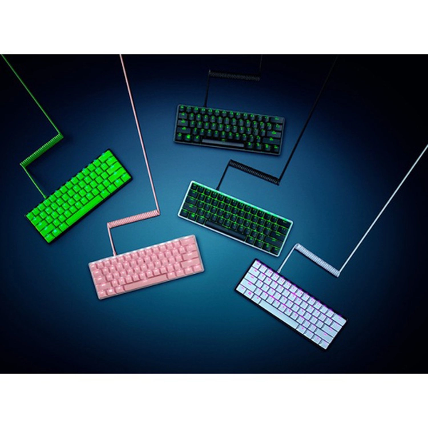 PBT Keycaps - US UK + Coiled Cable Upgrade Set - USB-C to USB-A