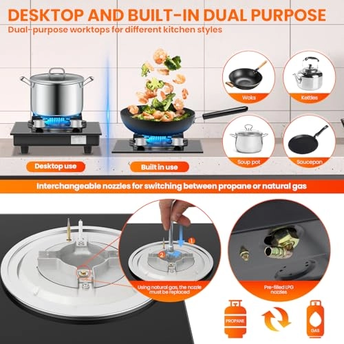 RQZ-Glass-UK Gas hob