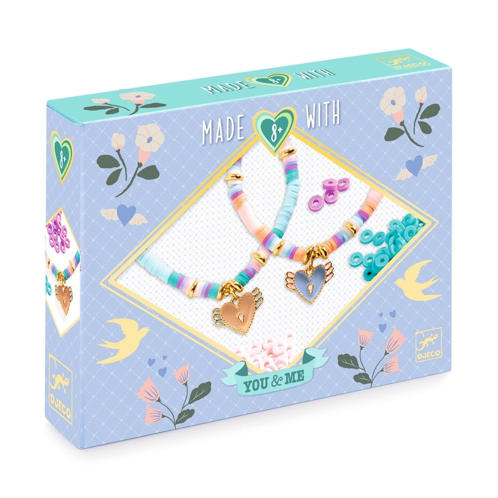 DJECO Duo Jewels Heart Heishi - Jewelry Kit 250 beads