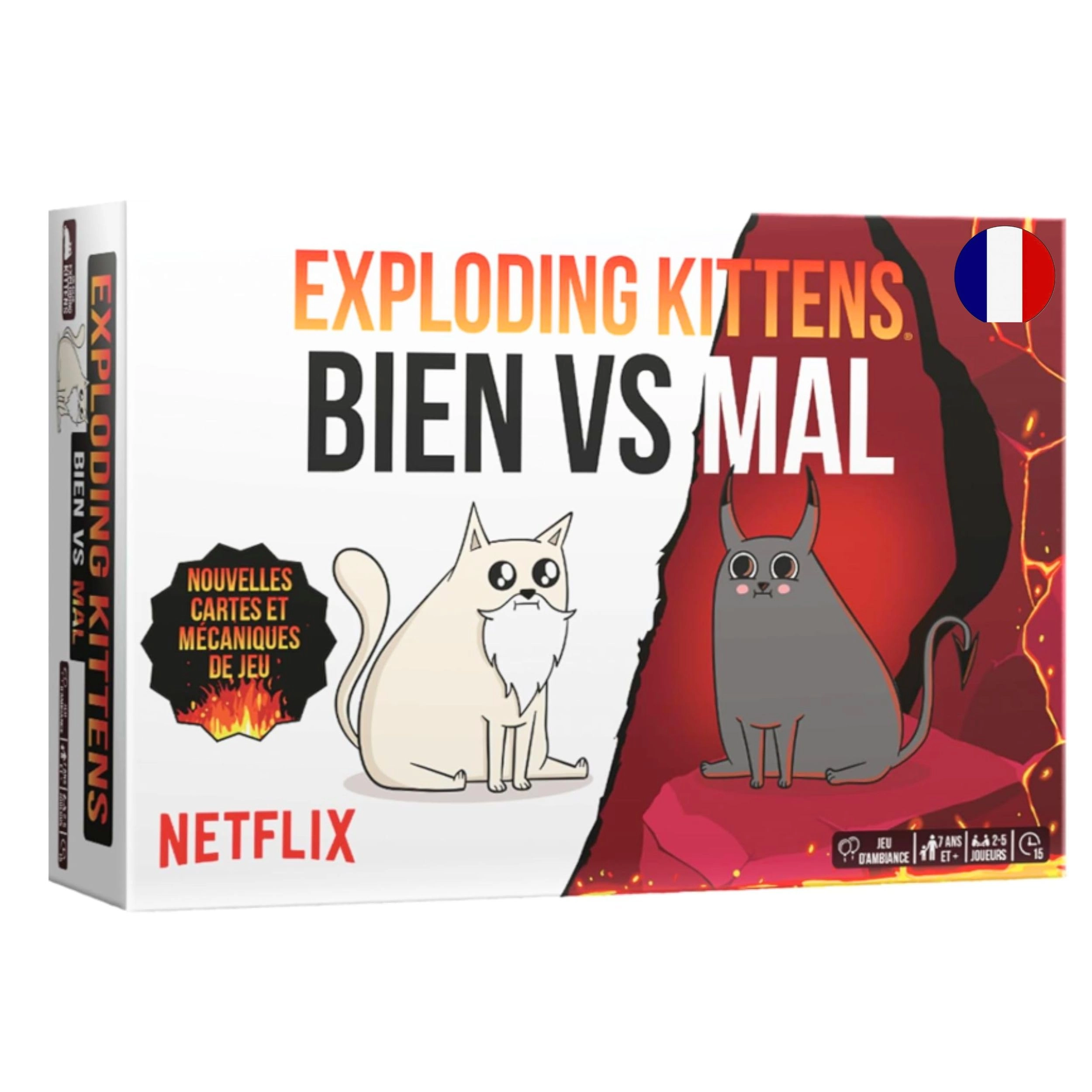 Asmodee Exploding Kittens: Bien VS Mal - Card Game (French)