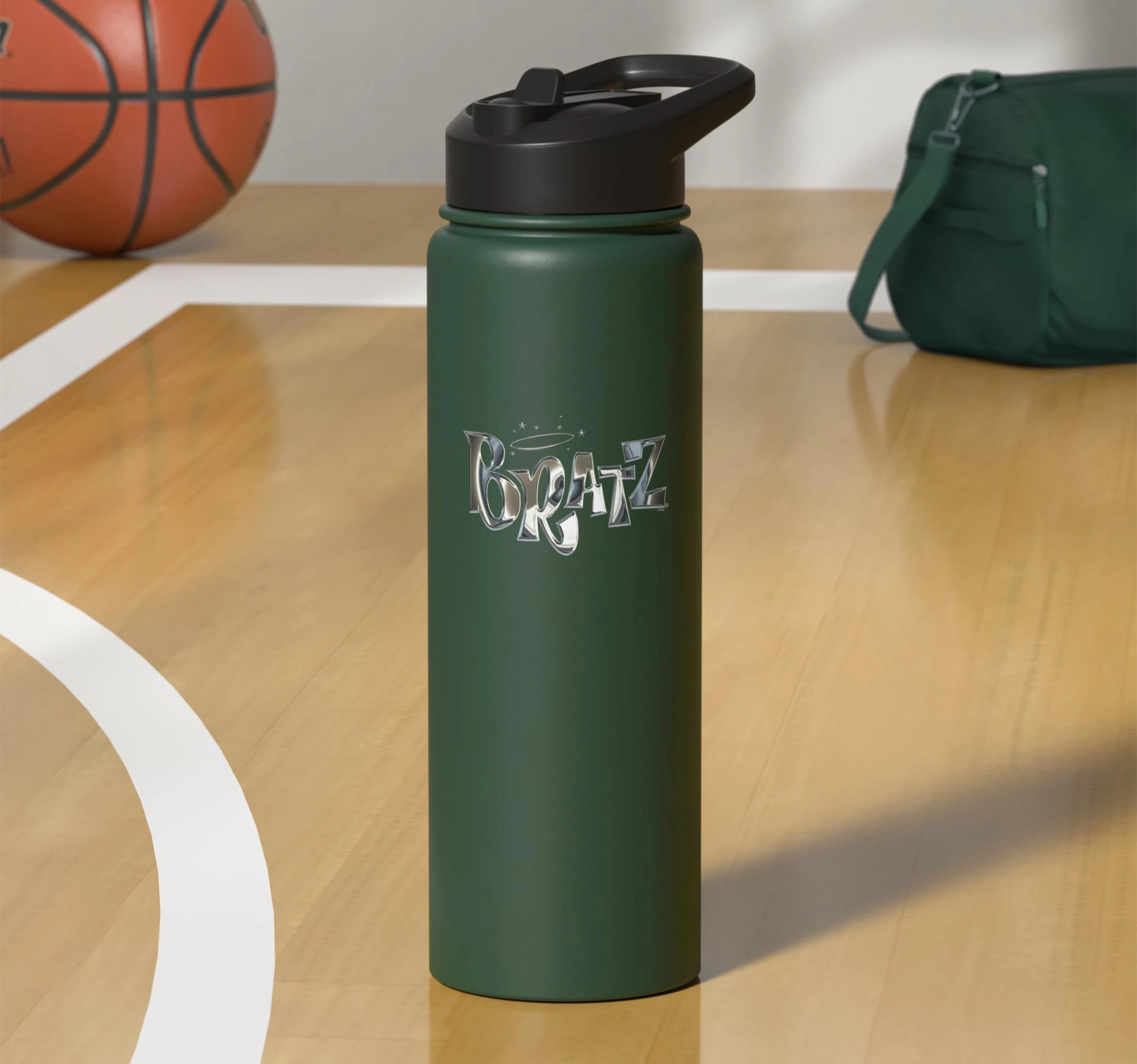 Chrome Logo Stainless Steel Insulated Water Bottle - 30 Fluid Ounces