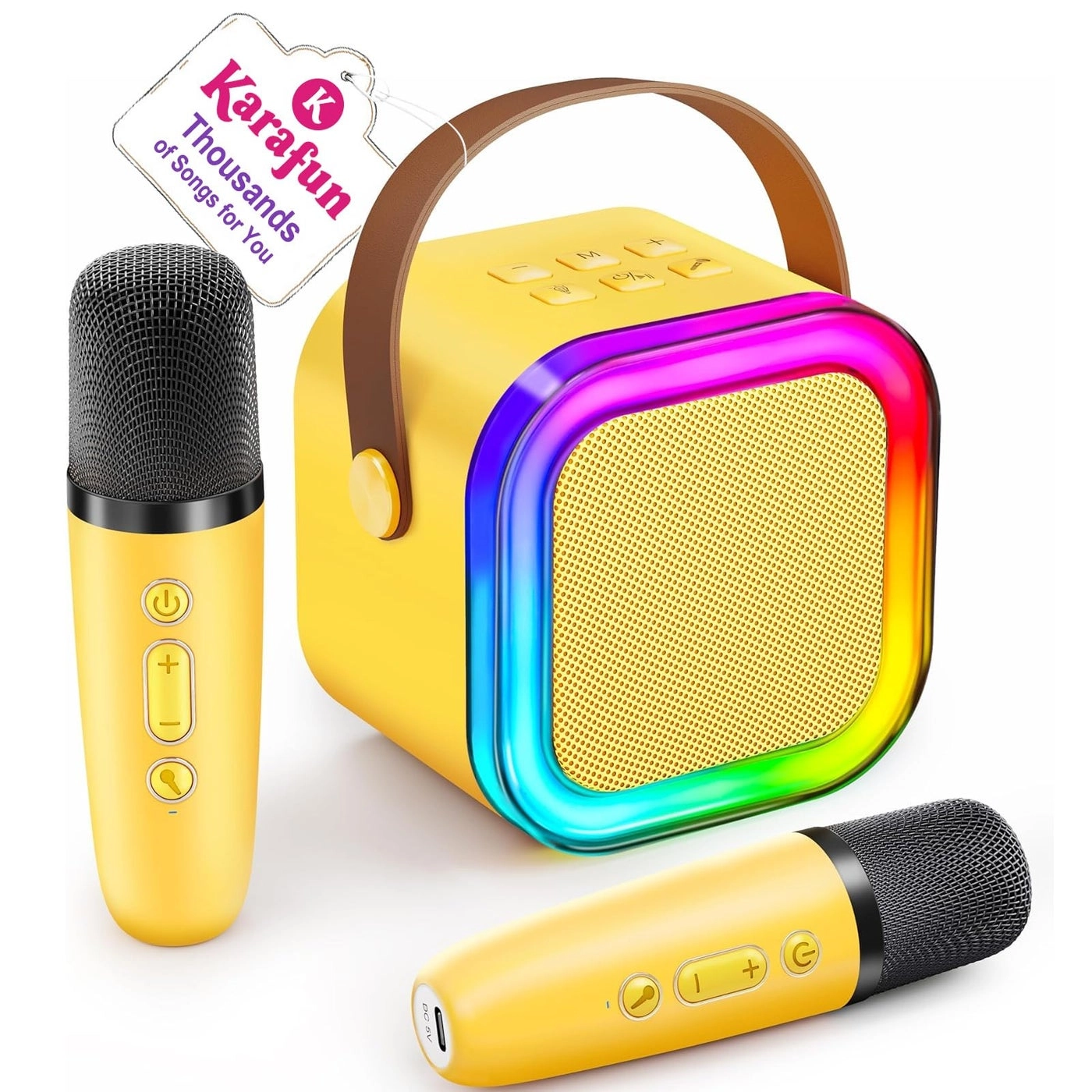 Mini Karaoke Machine - 2 Wireless Mics